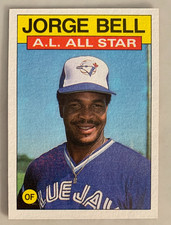MLB JORGE BELL Toronto Blue Jays 1986 Topps A.L. All Star Trading CARD #718