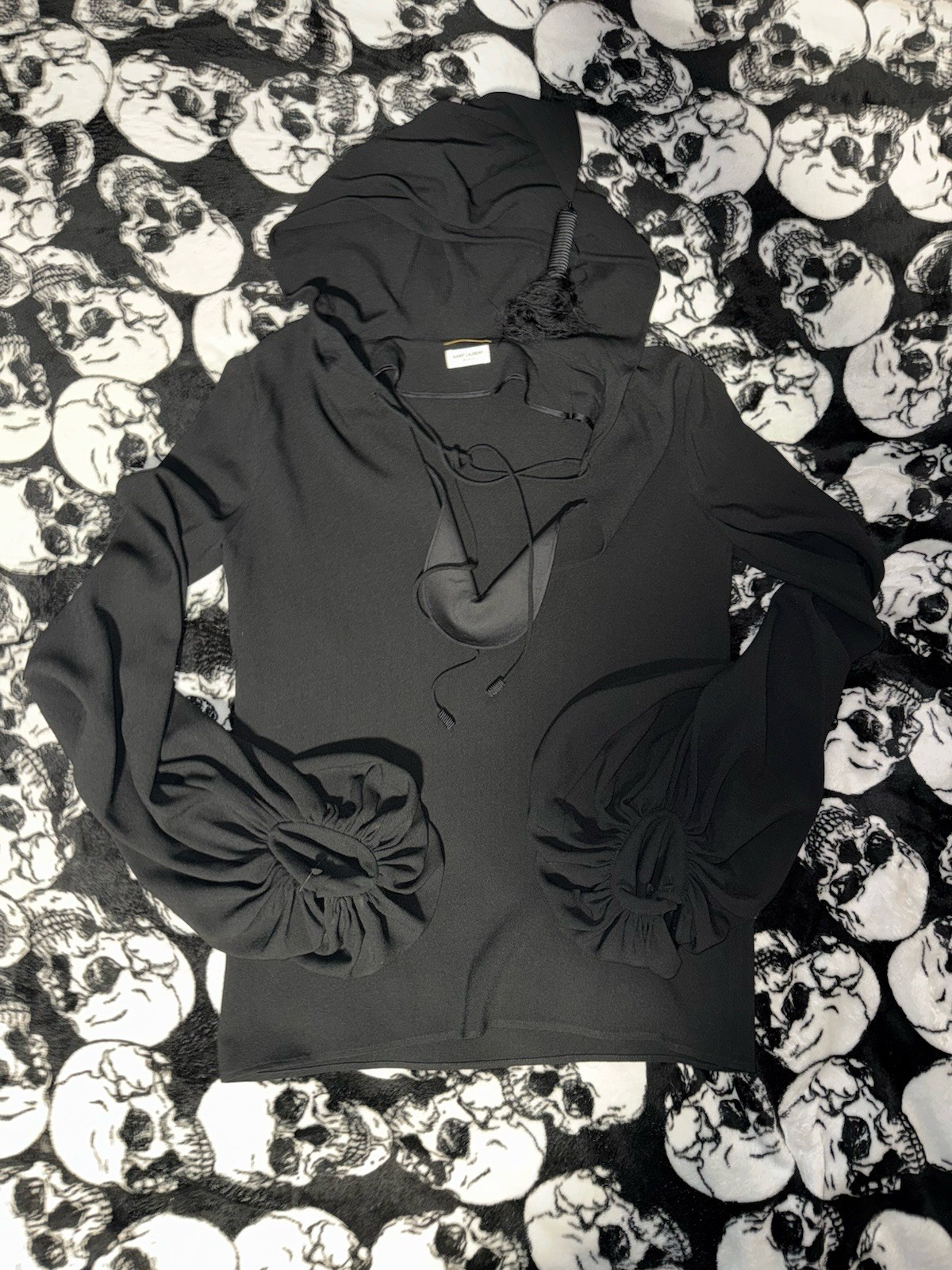 Saint Laurent YSL Black Blouse Women’s Hoodie