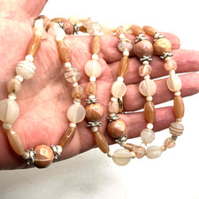 Collana di perle di vetro 86 cm decorativa bigiotteria vintage