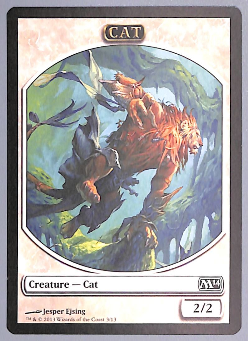 Cat - Token - 3 - Magic 2014 (M14) MTG