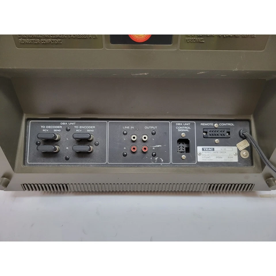 Cubierta de cinta de carrete a carrete Teac X-10 - Enciende, ver notas - Recogida local solamente Foto 4 de 4