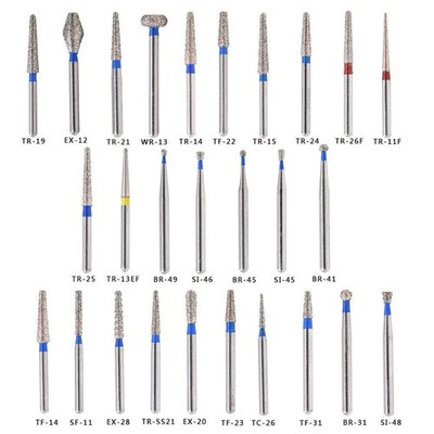 50 Pcs/Pack Dental High Speed Handpiece FG Friction Grips Burs Diamond Burs