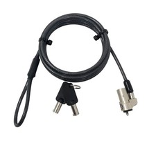 Black Notebook Laptop Keyed Lock for Wedge Slots