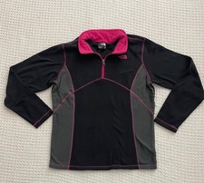 The North Face Girl Tech Glacier 1/4 Zip Fleece Pullover - Black - XL