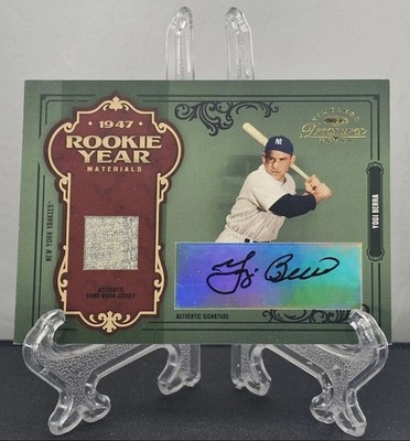 Yogi Berra 2004 Timeless Treasures Game-Used ROOKIE YEAR MATERIALS AUTO 2/19 HOF