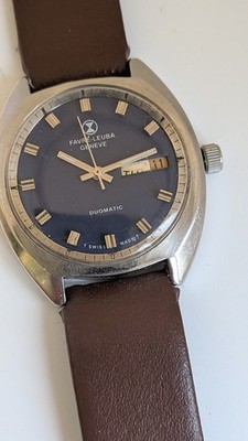Vintage Favre Leuba Geneva Men's Day Date Watch AS 1906 Calibre - Please Read
