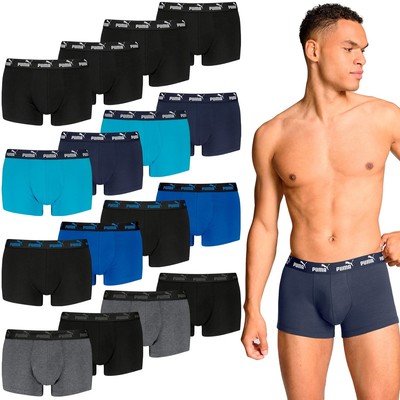 PUMA Herren Boxers Everyday Boxershorts | 4er Pack | M L XL XXL | schwarz blau