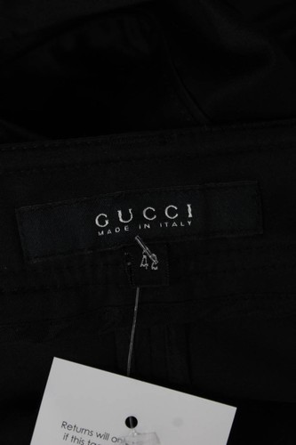 Gucci mini gonna donna dritta a matita nera cotone zip taglia 42 - Foto 8 di 8
