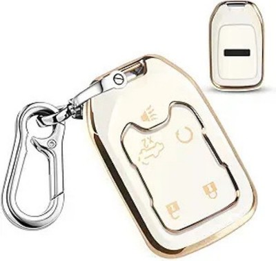 Key Fob Cover TPU Protector Case with Keychai Color: 5btn-whiteSize: 5 Buttons