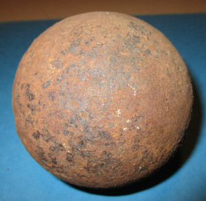 NICE--ORIGINAL Antique Cannon Ball (5 Lbs) 3 1/4” Diameter; Civil War Era