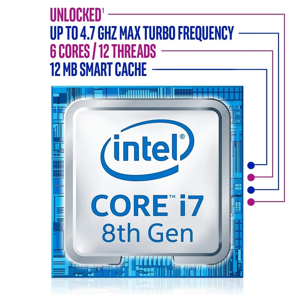 Core i7-8700K Desktop Processor 6 Cores up to 4.7GHz Turbo Unlocked LGA1151 3... - Image 3 of 4