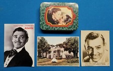 Clark Gable Gone With The Wind LOT Photo, Post Cards & Playing Cards in Tin LOOK