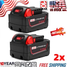 2PACK Battery For Milwaukee for M18 8.0AH Lithium Extended Capacity 48-11-1860