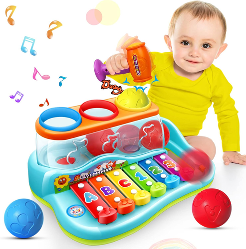Baby Toys 12-18 Months Hammer Pounding Xylophone Kids Gifts for 1 2 3+ Year Old - Picture 9 of 12