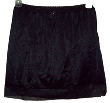 BLACK Tricot SLIP  PANTY COMBO - SHEER HEM  28-42 Waist  Slip Length 18"  