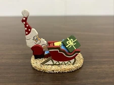 Vintage Schmid Emgee Hawaii Christmas Ornament Hula Santa Sleigh