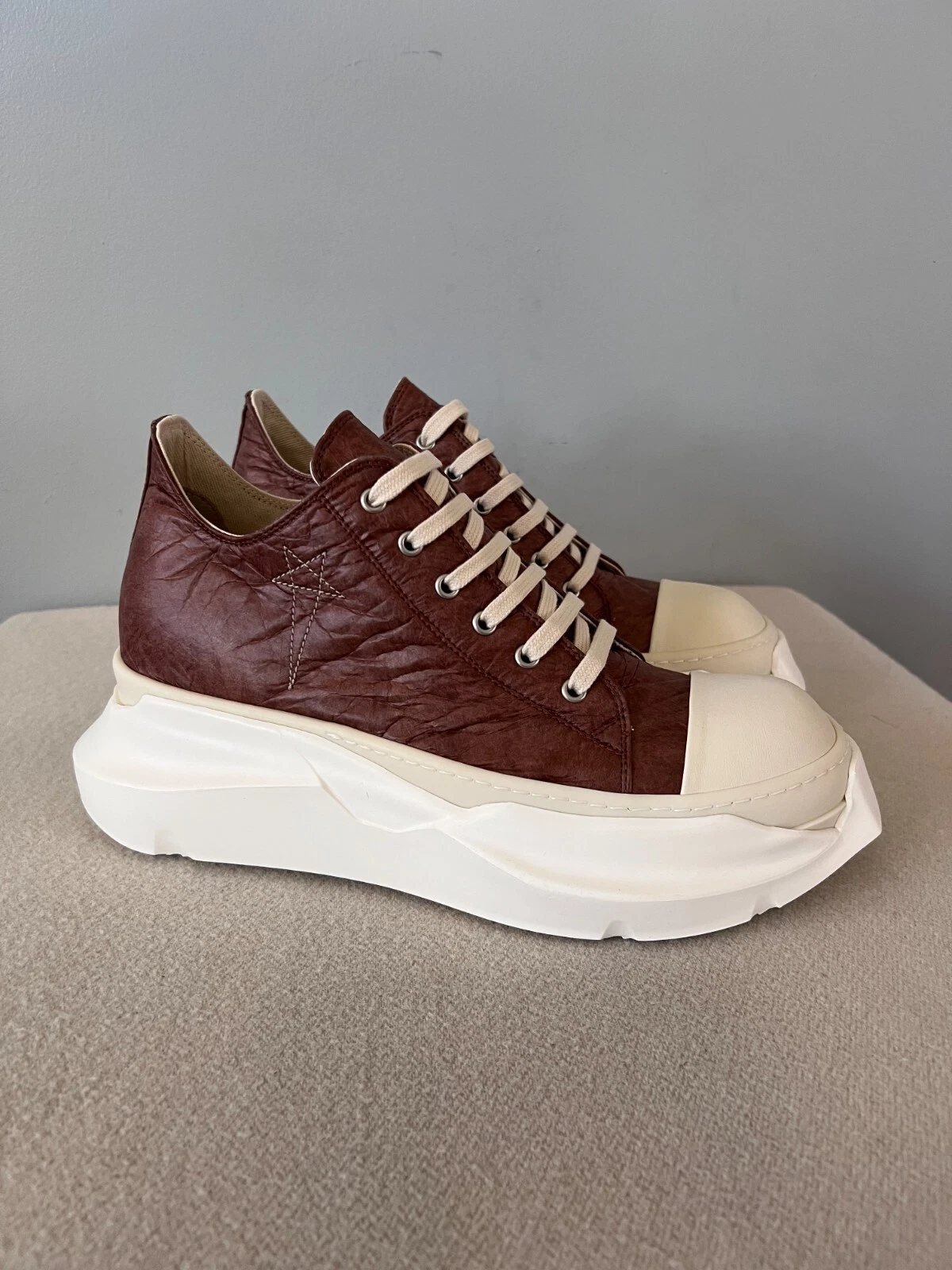 Rick Owens DRKSHDW Pentagramma Ramones Astratto Taglia 46 Malva NUOVO