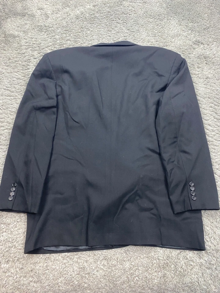 Valentino Blazer Hombres 43R Negro Lana Doble Pecho Deporte Abrigo Chaqueta Saks Italia Foto 2 de 4