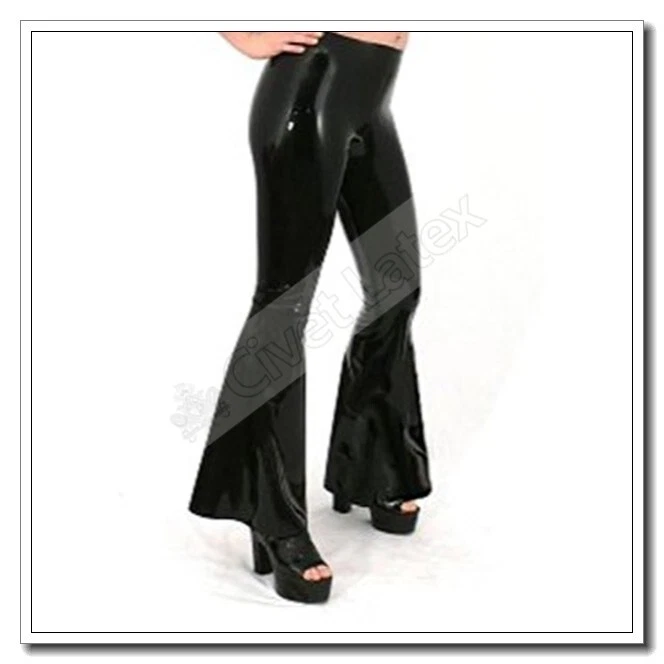 Latex Pants Female Bell-bottoms Leggings Sexy Classic Jeans