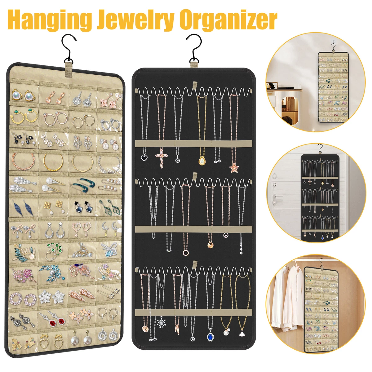 Roll up sales jewelry organizer