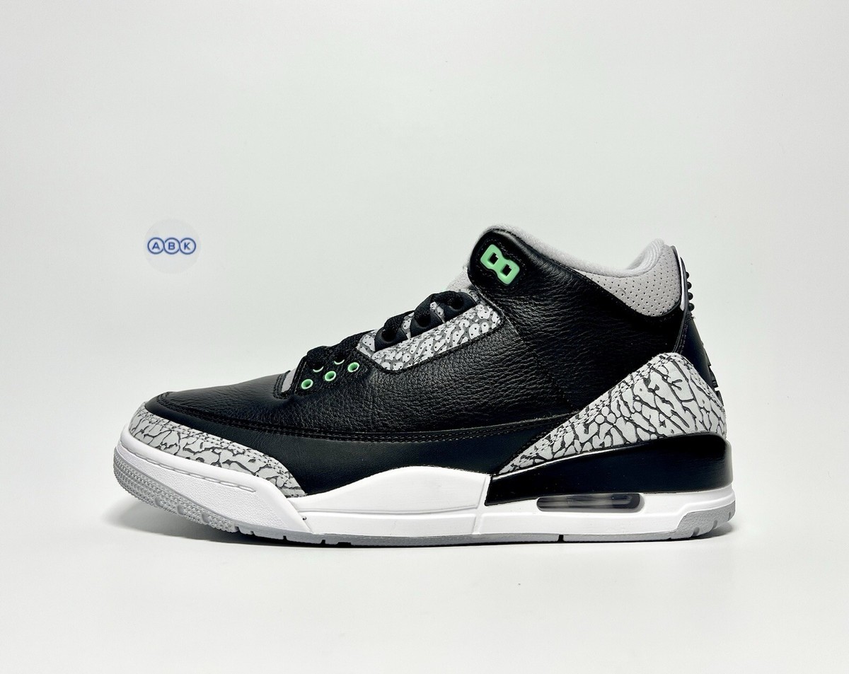 Nike Air Jordan Retro Green Glow Black Grey White Elephant