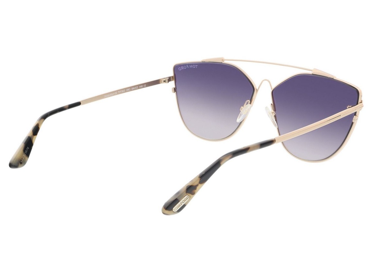 TOM FORD JACQUELYN-02 TF563 28C Gold Metal Rectangle Sunglasses Italy Designer Tom Ford Jacquelyn-02 TF563 28C Cat Eye and 50 similar items main image 3
