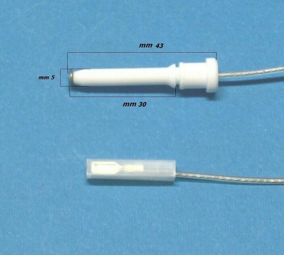 Candeletta candela tecnogas cucina gas accensione piezoelettrica lunga 43 mm.