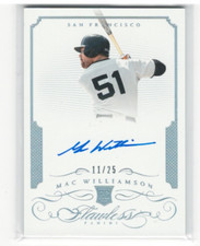2016 Panini Flawless Rookie Autographs #RAMW Mac Williamson Auto /25 - NM-MT