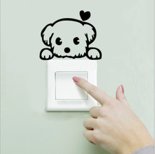 Wall Stickers Animals Cat Light Switch Decor Decals Art Mural Baby Nursery Room