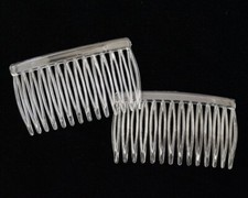Bulk Buy 2 3/4" Clear Plastic Hair Comb, 4 Piece