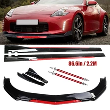 Front Bumper Lip Splitter Spoiler Side Skirt For 2013-2017 Hyundai Veloster G