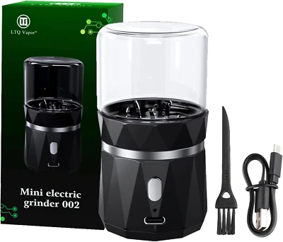 DESAMVAP Electric Herb Grinder, Spice Grinder with 1.7Oz/50Ml Glass Herb Jar Rechargeable