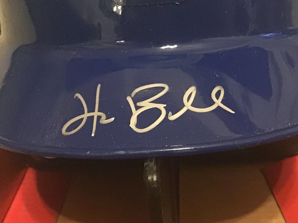 Hank Blalock AUTOGRAPH Just Minor Mini Helmet Texas Rangers AUTO Signed Baseball - Image 2 of 4