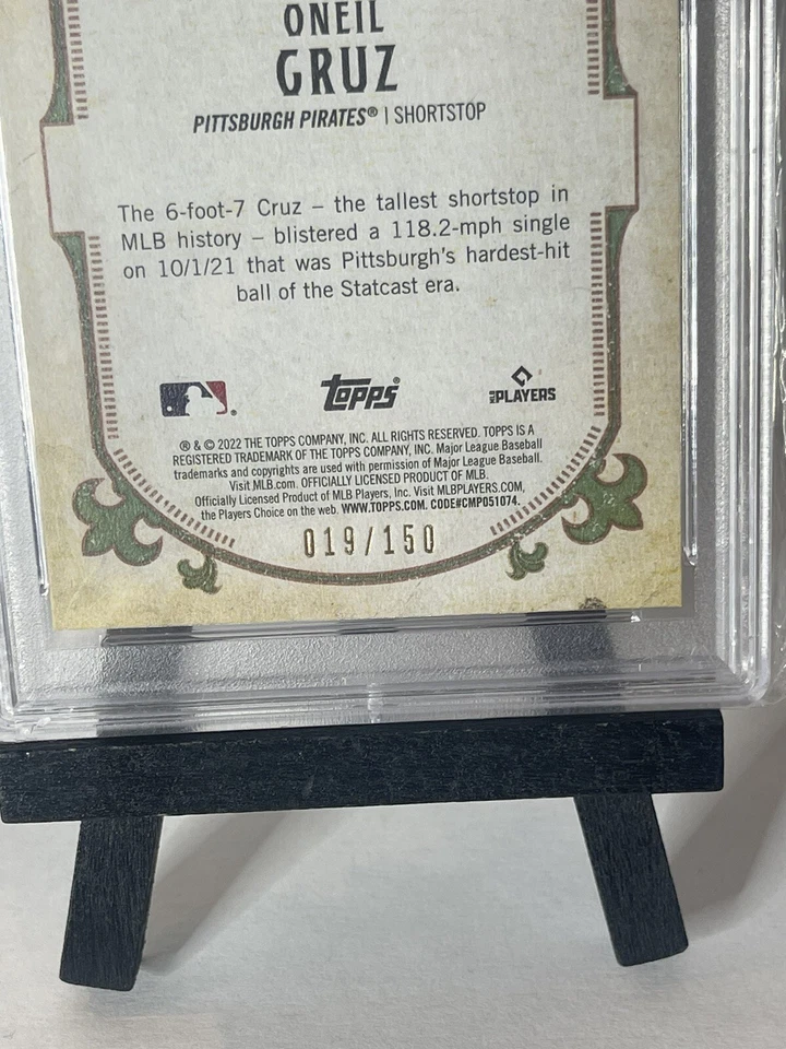 2022 Topps Gypsy Queen Oneil Cruz Indigo Rookie RC 19/150 PSA 10 Pirates LOW POP - Image 4 of 4