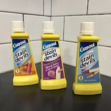 3 Carbona Stain Devils Ink Crayon Blood Dairy Ice Cream Rust Perspiration