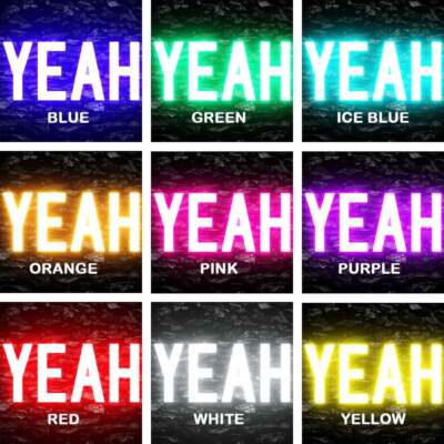 YEAH Party Room Game Home Decor Display Flexible Custom Neon Sign