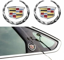 NEW 2X For Cadillac Fender BADGE Marker Door Badge Emblem Car Decoration Sport V