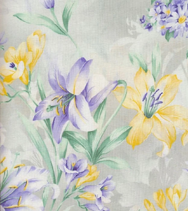 FABRI-QUILT Fat Quarter Day Lily Floral Printed Cotton Quilting Fabri Quilt