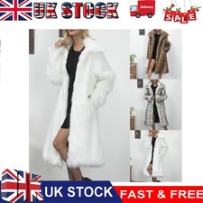 Winter Warm Faux Fur Coat Jacket For Women Loose Fit Overcoat With Suit Collar