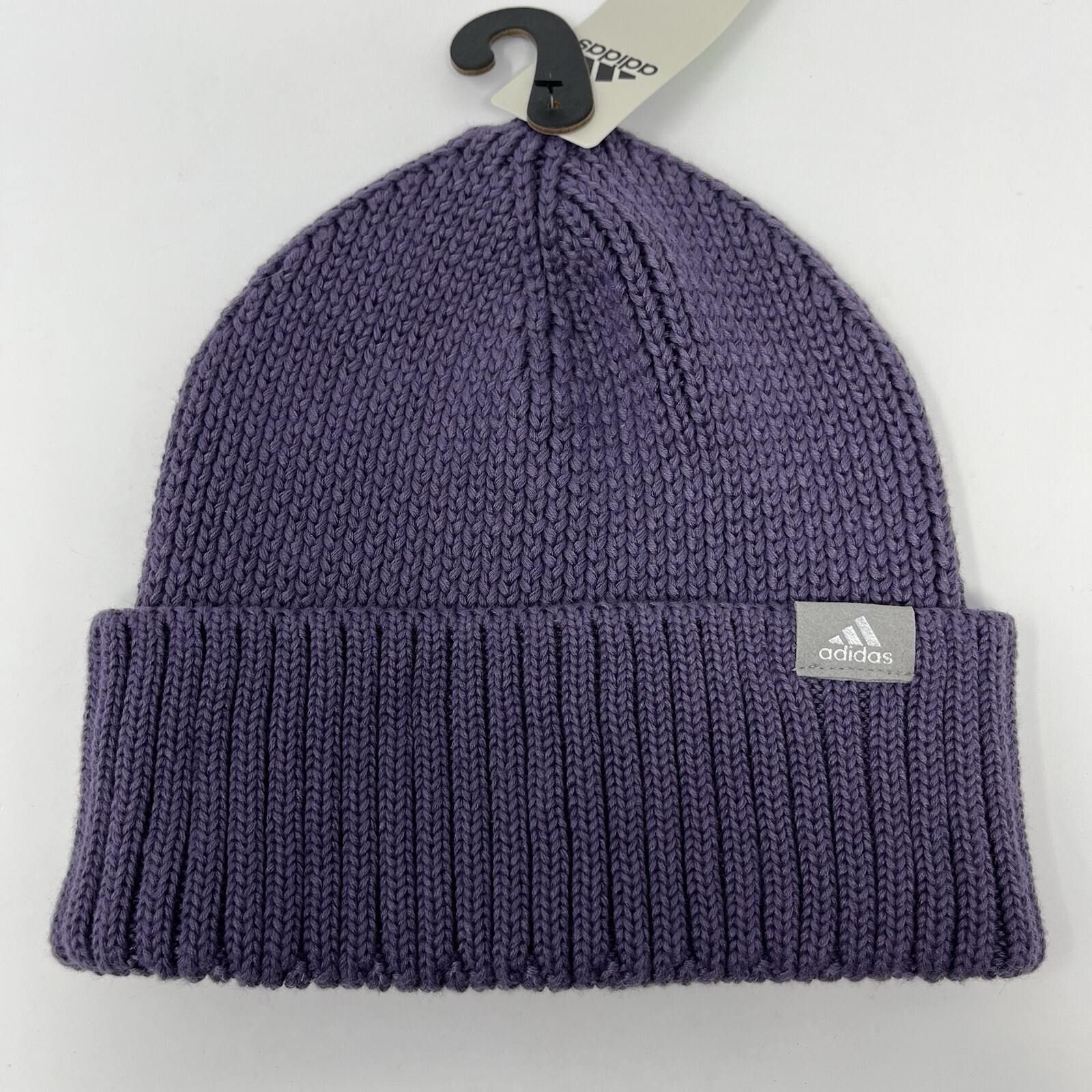 Adidas Originals Women’s Cuffed Fold Beanie Winter Hat Cap Toboggan Knit Purple