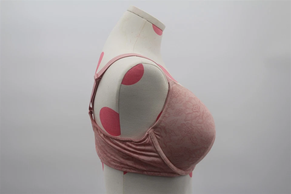 Cacique Smooth Boost Plunge 40D Floral Pink Cleavage Enhancing Lane Bryant - Image 4 of 4