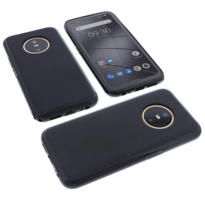 BLUE-HANDY Hülle für Gigaset GX6 / GX6 PRO Tasche Schutz Handytasche TPU Gummi Case Schwarz