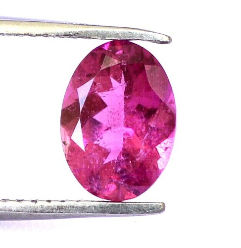 Natural Pink Tourmaline Oval Cut 7x5 mm 0.75 Cts Faceted Lustrous Loose Gemstone - Picture 2 of 4