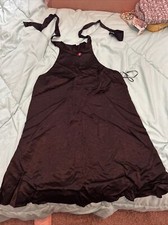 Zara Black Silky Dress Ties Around The Neck Sz S