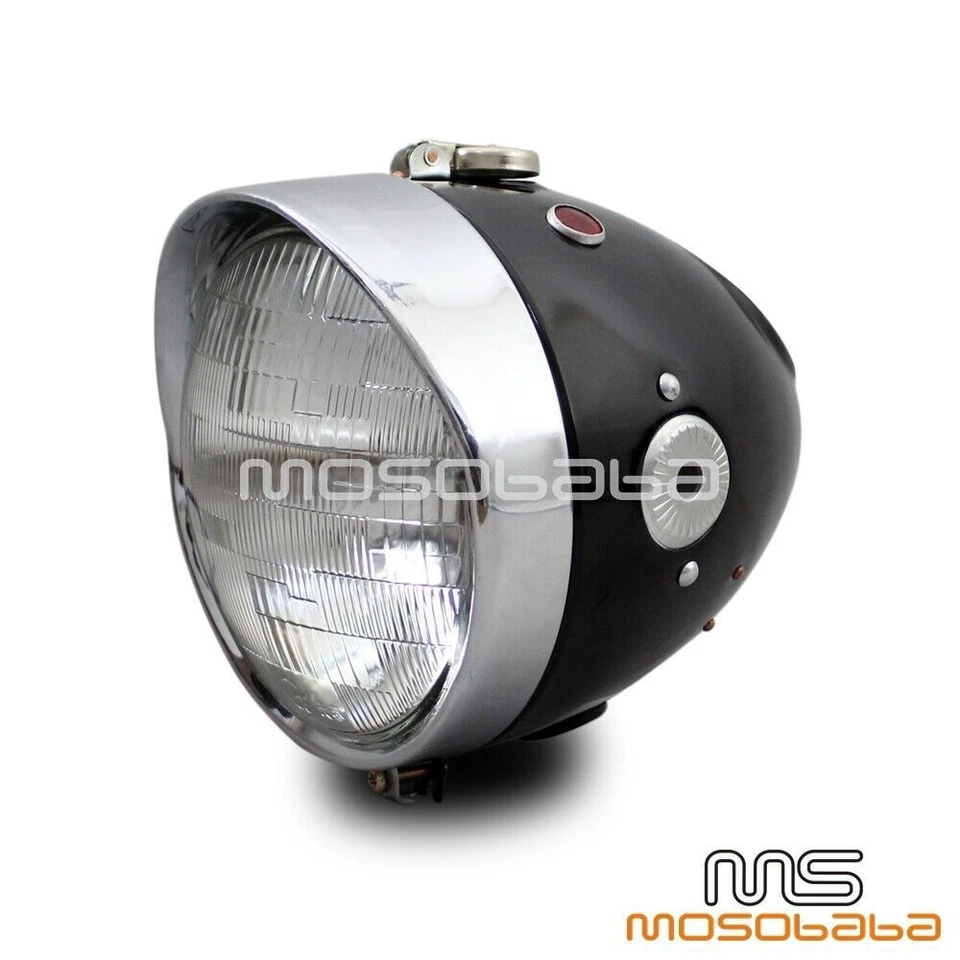 Faro visera retro para BMW M1 M72 R75 R71 KS750 Dnepr Ural Sidecar Foto 4 de 4