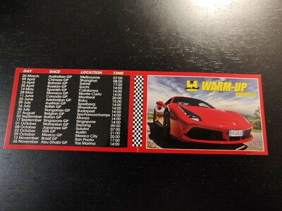 F1 calendar Warm-Up Maranello 2017 Ferrari