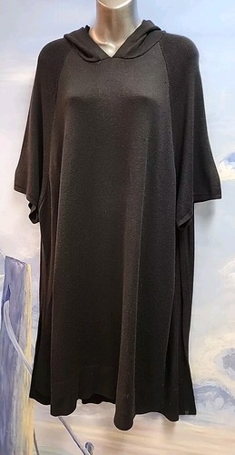 Lululemon M/L Black Opened Up Hooded Poncho Long Version LNC!