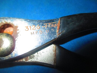 Vintage FLEET  # 3126- 6'' Slip Joint Pliers RUBBER Grips Made in USA
