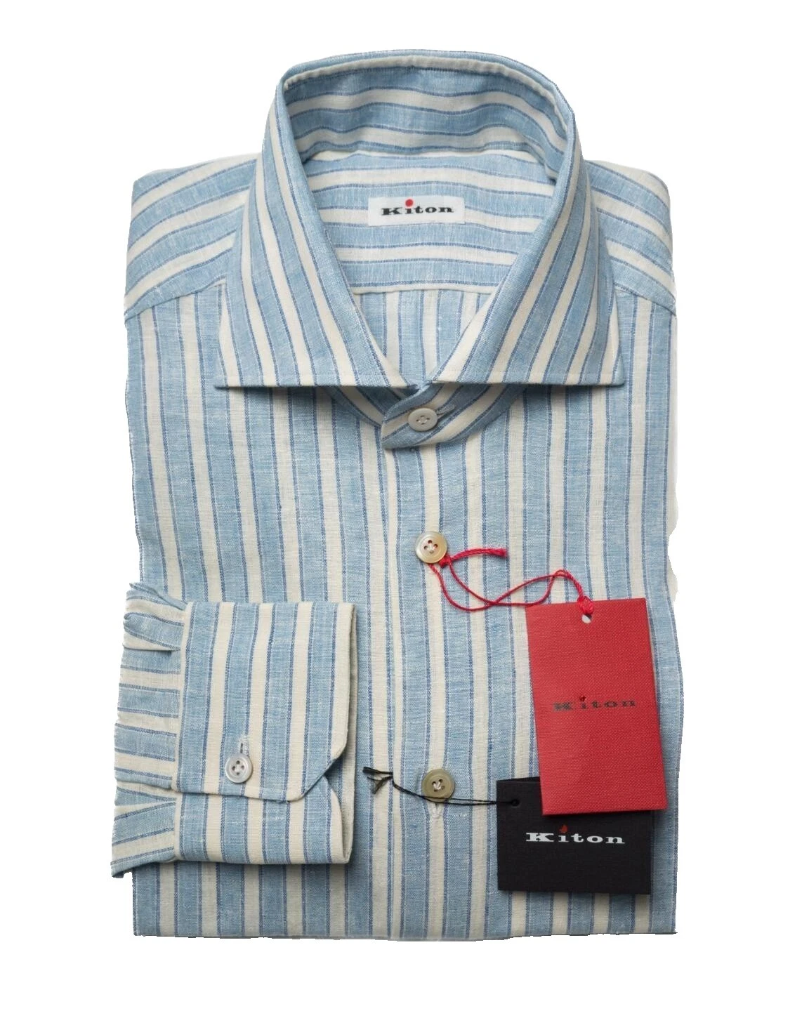 Kiton Slim Striped Dress Shirts for Men
