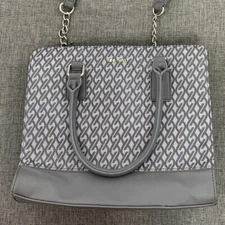Nine West Gray Purse W/ Cross Strap Pocket Slots Great Pre-OwnedCondition 12x10.
